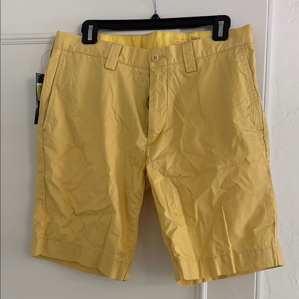 Ralph Lauren Yellow Flat Front Shorts